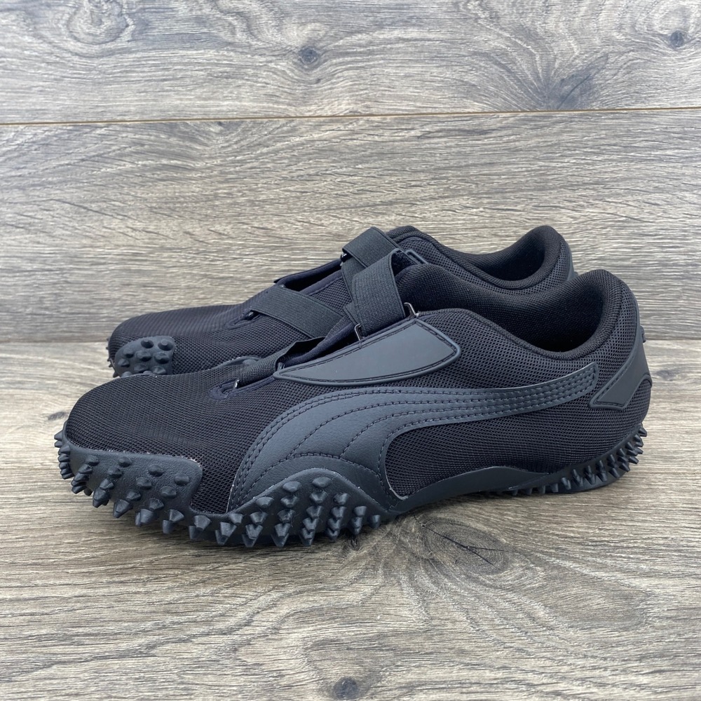 Puma Mostro Mesh Sneakers Mens 8.5 Black Spiked Low Top Hook Loop 403206-04